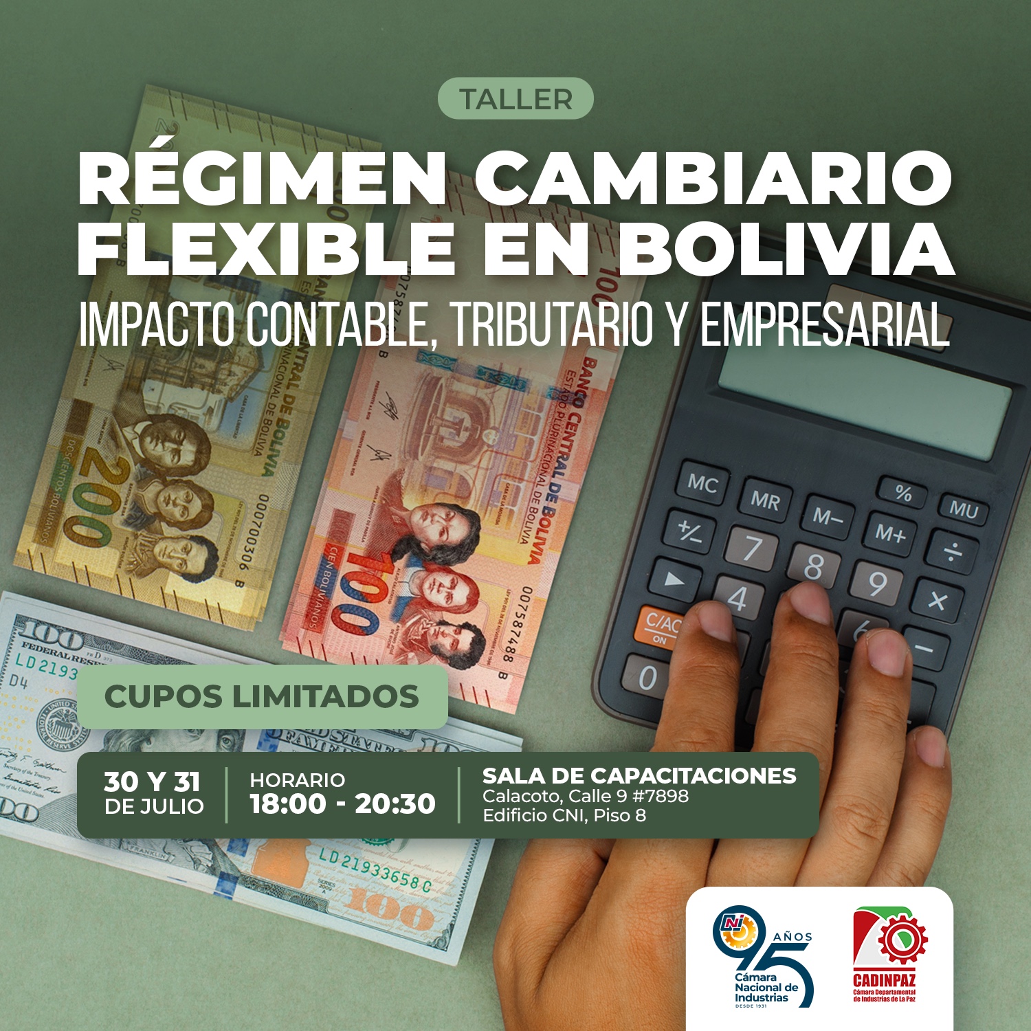 TALLER "RÉGIMEN CAMBIARIO FLEXIBLE EN BOLIVIA: IMPACTO CONTABLE, TRIBUTARIO Y EMPRESARIAL"